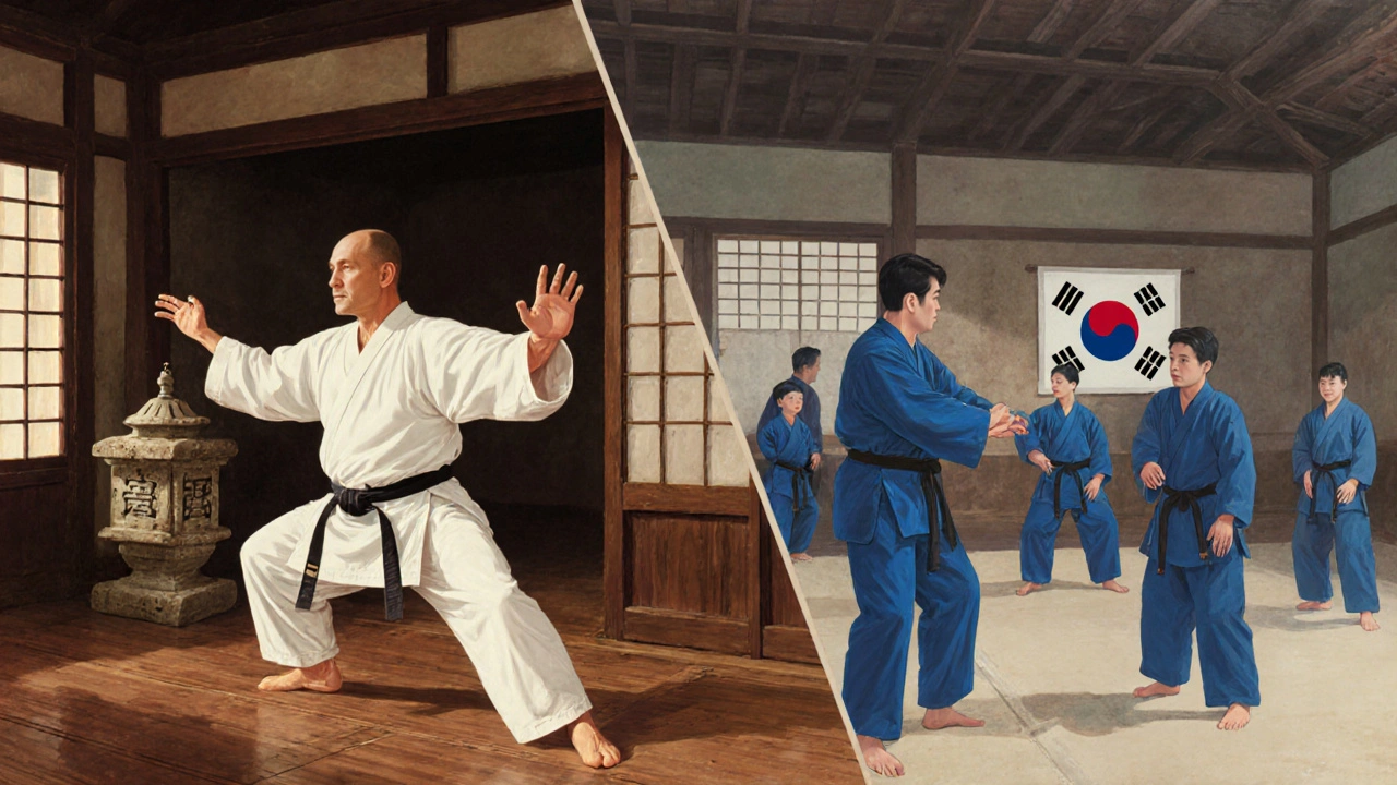 Karaté vs Taekwondo : différences essentielles, techniques et philosophie