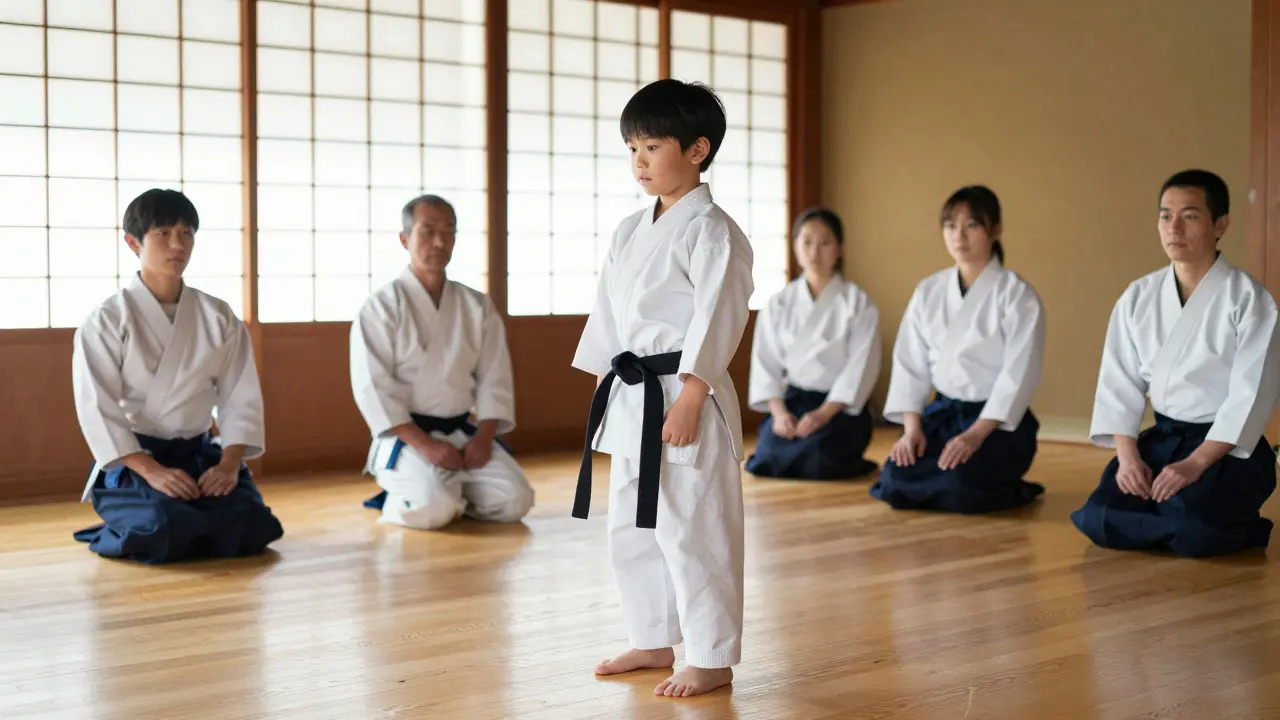 À quel âge obtient-on la ceinture noire au karaté ?